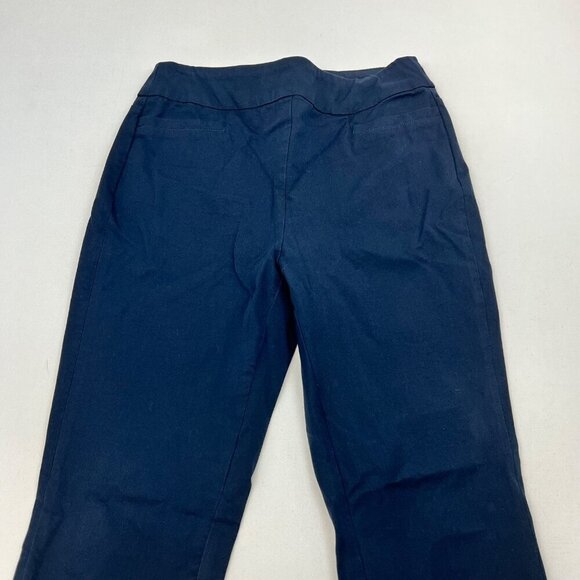 Soft Surroundings Pull On Slim Dress Pants Navy Womens Size Small Pockets - Picture 2 of 9